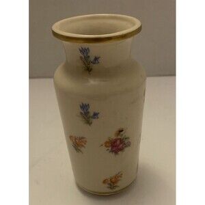 Vase Rochelle Fine China Small with gold trim , with petite little flowers .